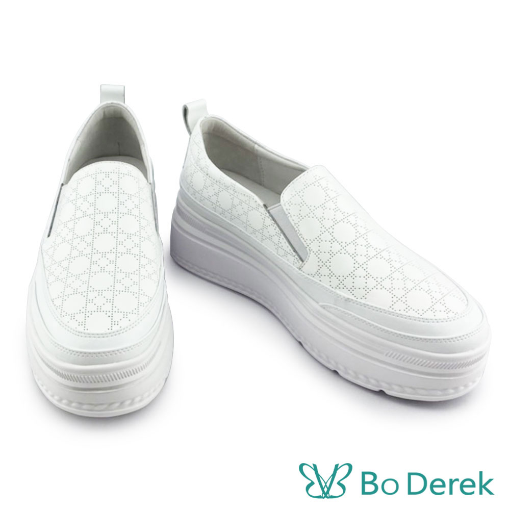 Bo Derek 經典滿版厚底休閒鞋｜白色