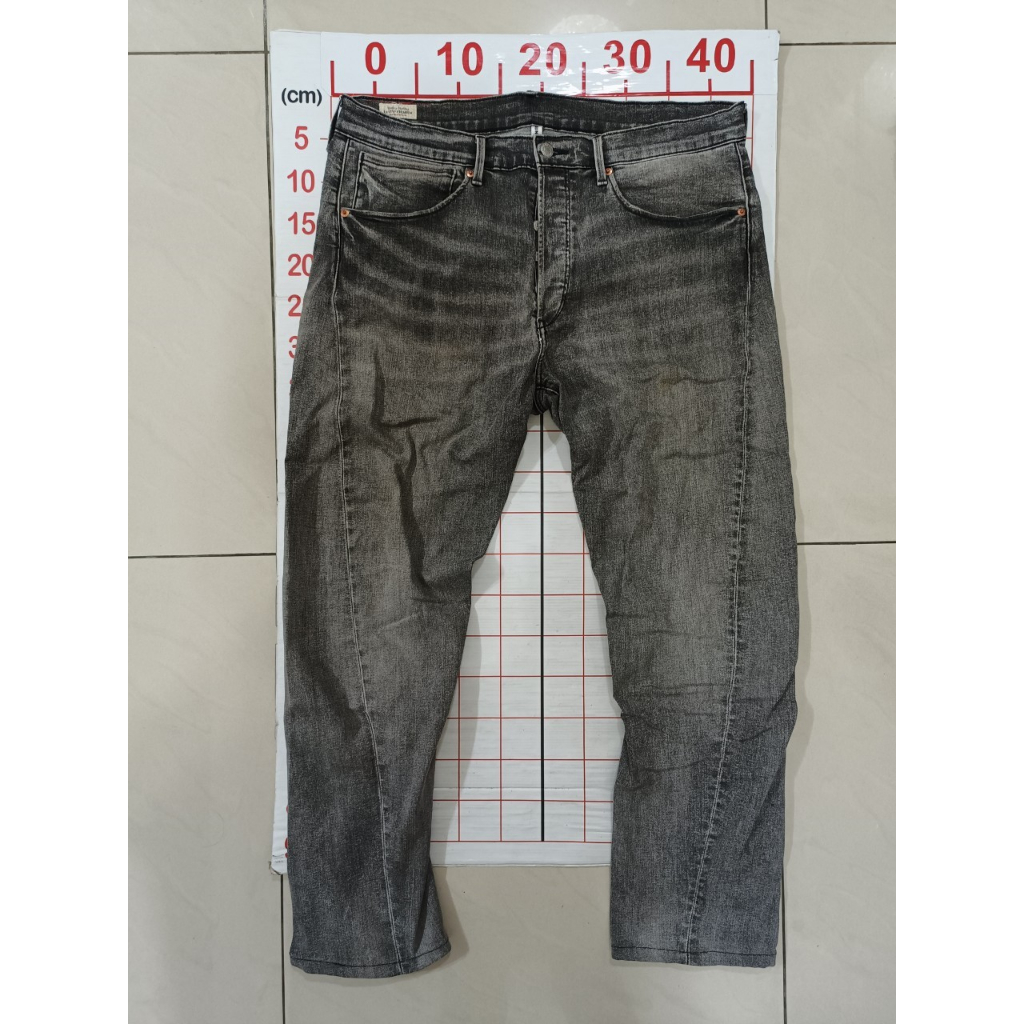 【二手衣櫃】Levi's LEVIS LEJ 502 上寬下窄 3D牛仔褲 W36 舒適錐形牛仔褲 灰色 復古刷色丹寧褲