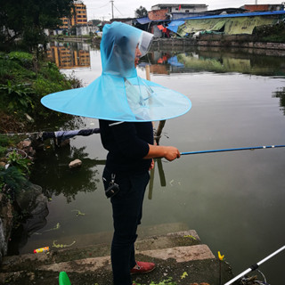 🔥現貨🔥成人頭戴式鬥蓬雨衣垂釣防雨透氣帽子傘雨披時尚徏步可折疊雨傘帽