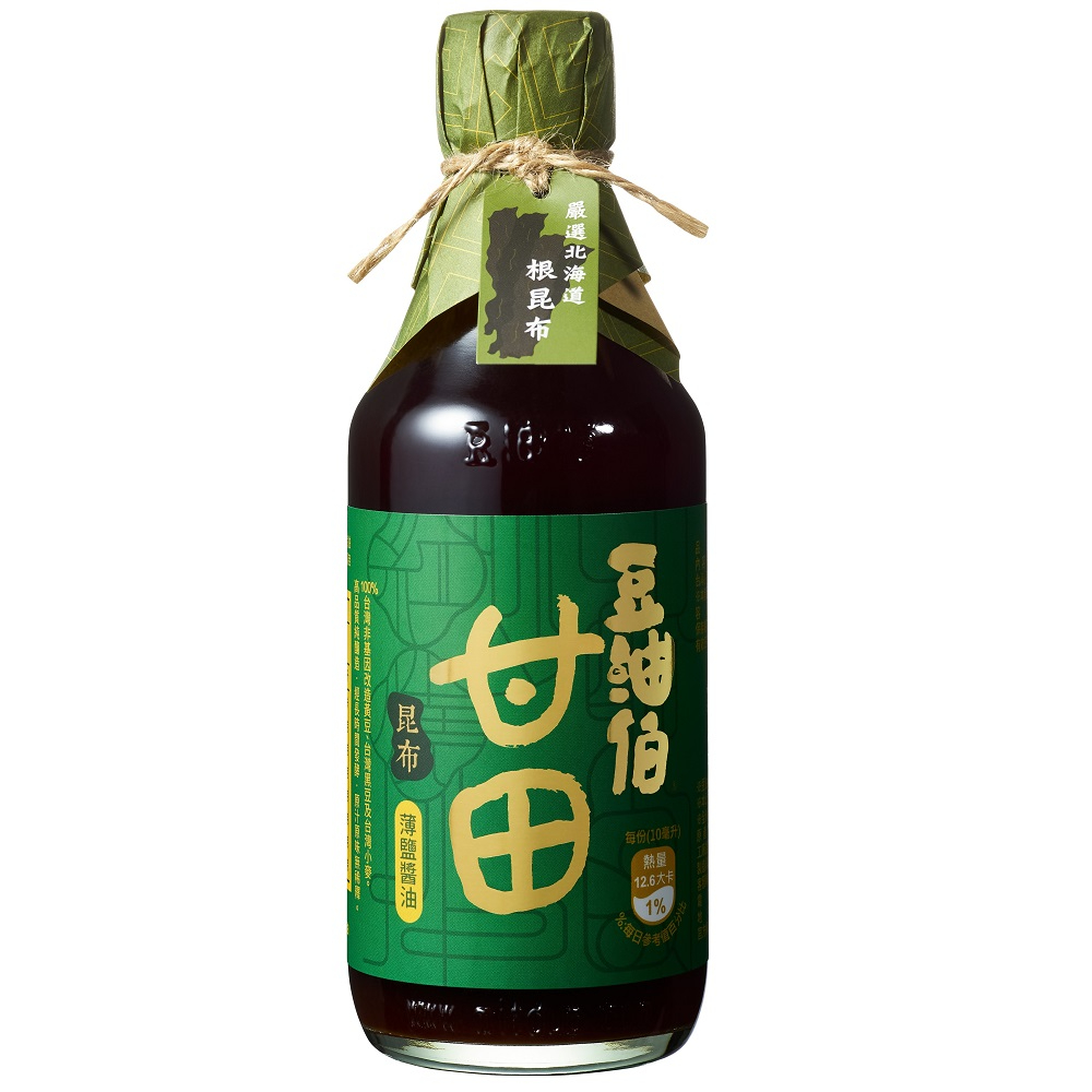 豆油伯 昆布甘田釀造醬油 300ml【家樂福】