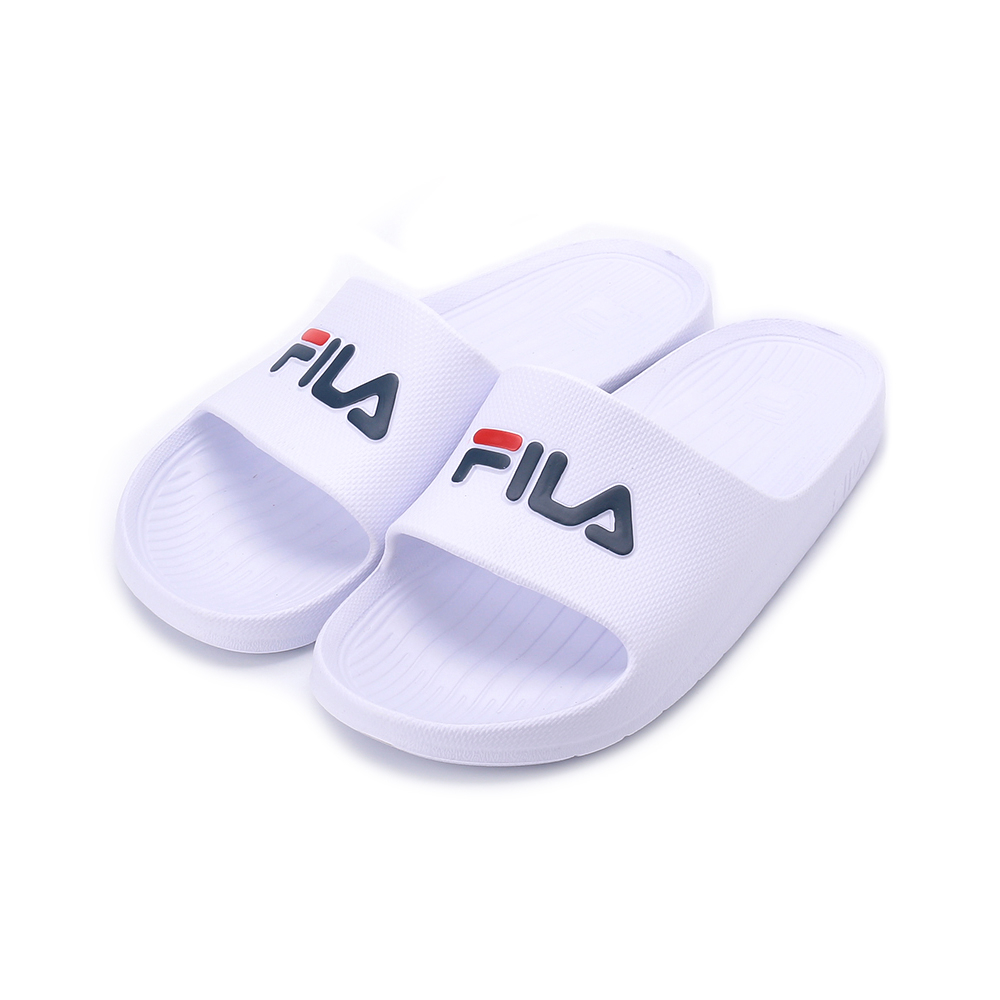 FILA 簡約運動拖鞋 白 4-S355W-113 男鞋