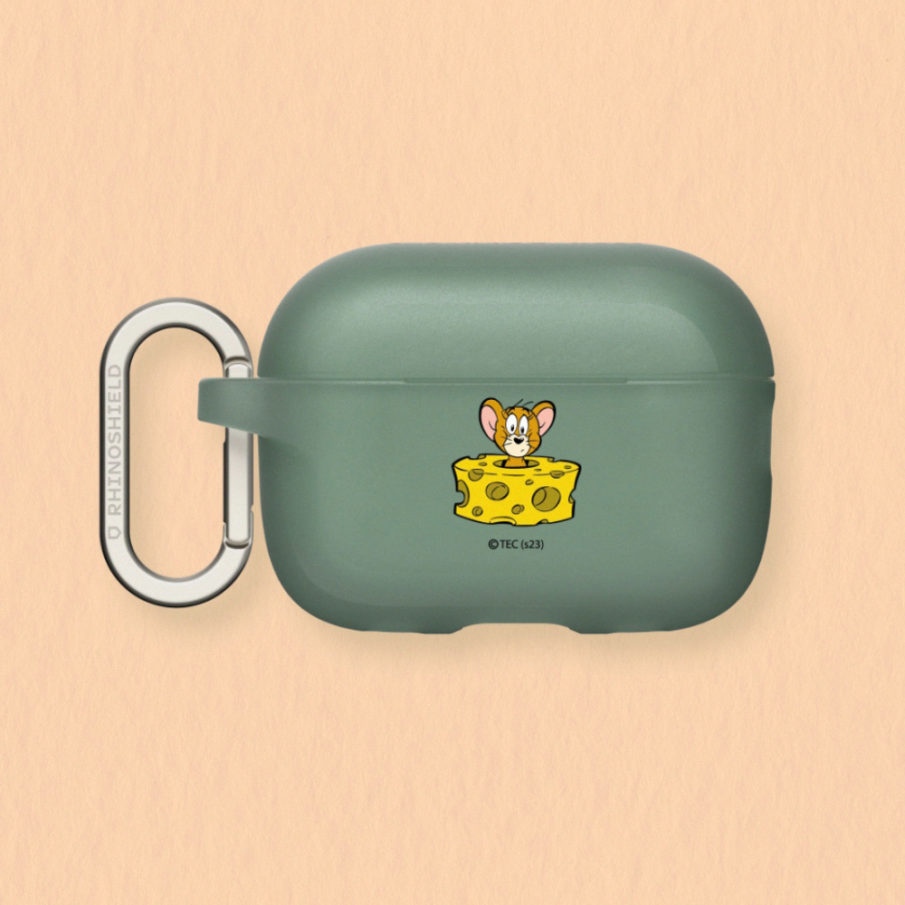 犀牛盾 適用Airpods 4/3/2/1/Pro/Pro 2 防摔保護殼∣湯姆貓與傑利鼠系列/傑利鼠躲起司