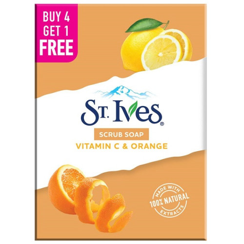 ST.IVES 聖艾芙 磨砂按摩皂 125g/5入 柑橘 蘆薈 杏桃【Sunny Buy】