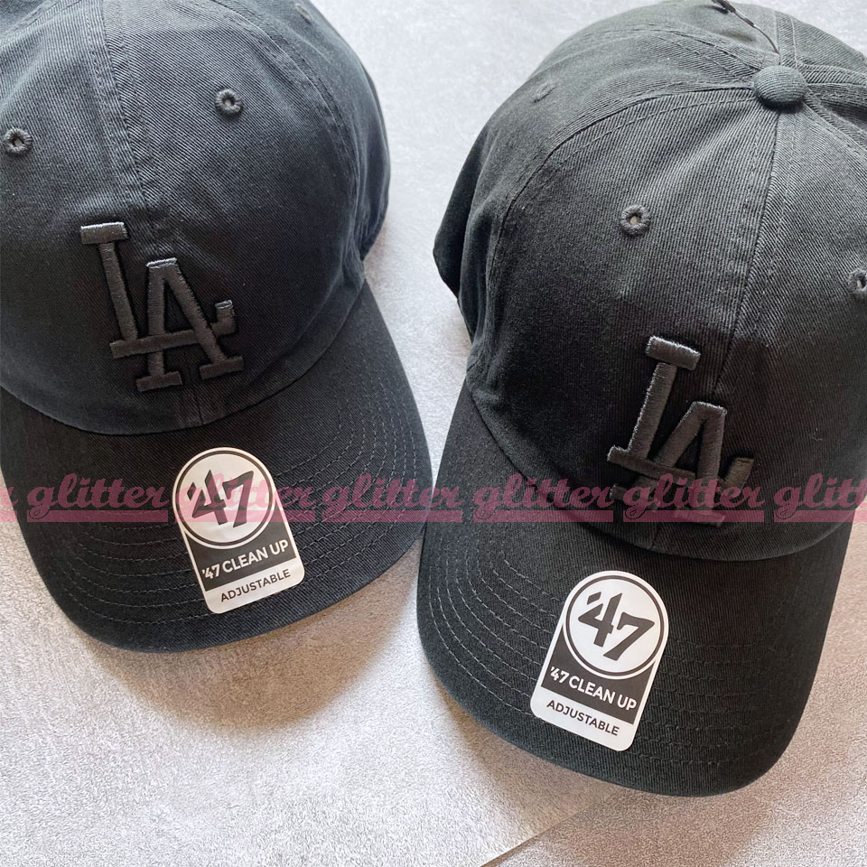 glitter。預購 47Brand 47 Clean Up MLB LA  道奇隊 黑底 軟布 老帽 大谷翔平