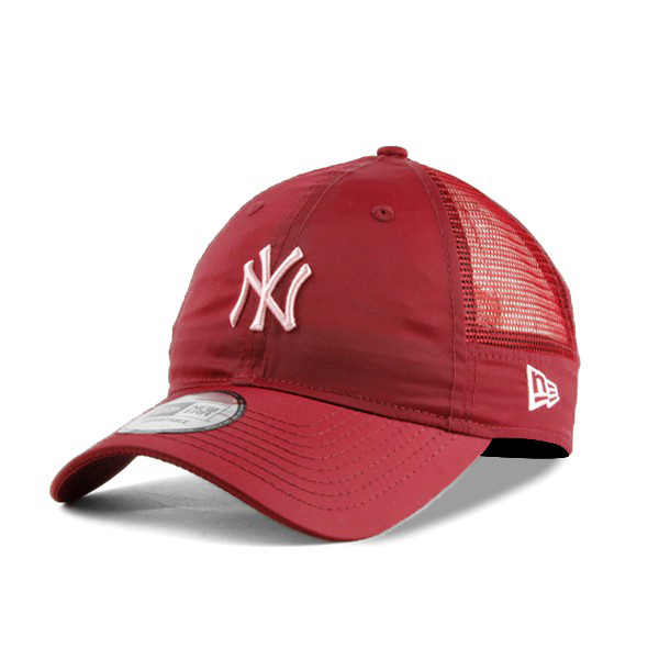 【NEW ERA】MLB NY 紐約 洋基 網狀 酒紅色 老帽 9FORTY 尼龍透氣【ANGEL NEW ERA】