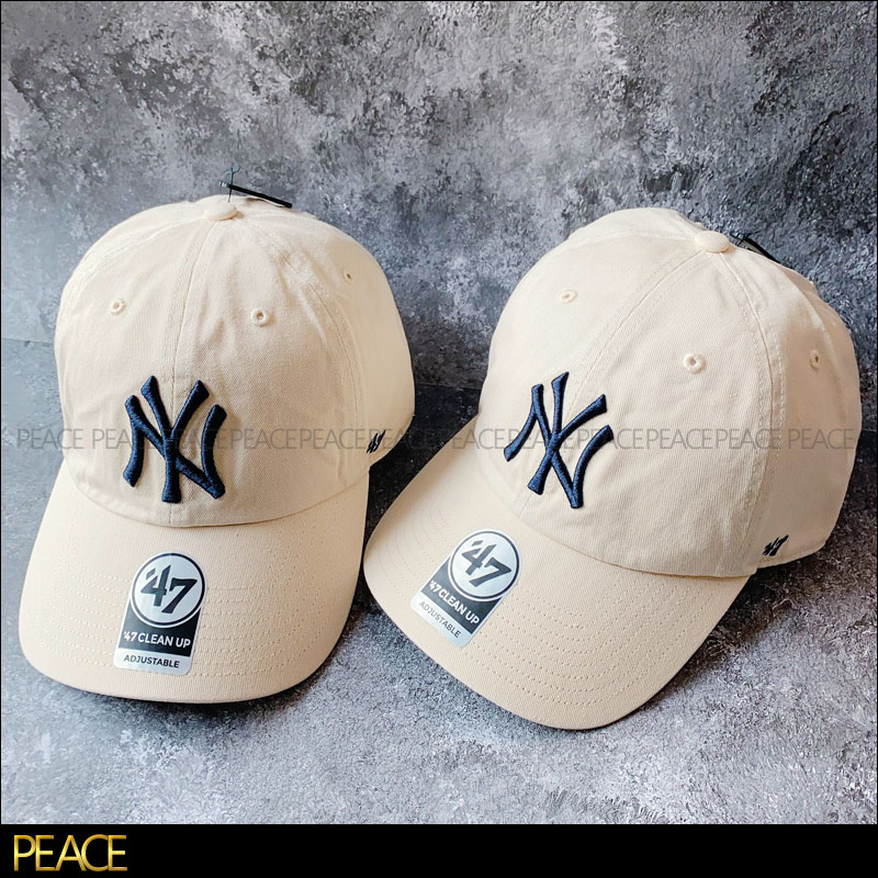 【PEACE】47Brand 47 New York NY logo 紐約 洋基隊 米白色 老帽