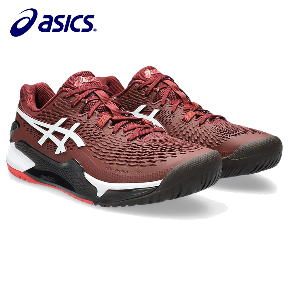 ASICS GEL-RESOLUTION 9 男款網球鞋 紅土配色 穩定支撐 吸震 1041A330-600 23FWO