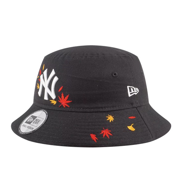 【NEW ERA】 MLB 漁夫帽 NY 紐約 洋基 秋季 楓葉 經典黑 休閒 少量 穿搭【ANGEL NEW ERA】