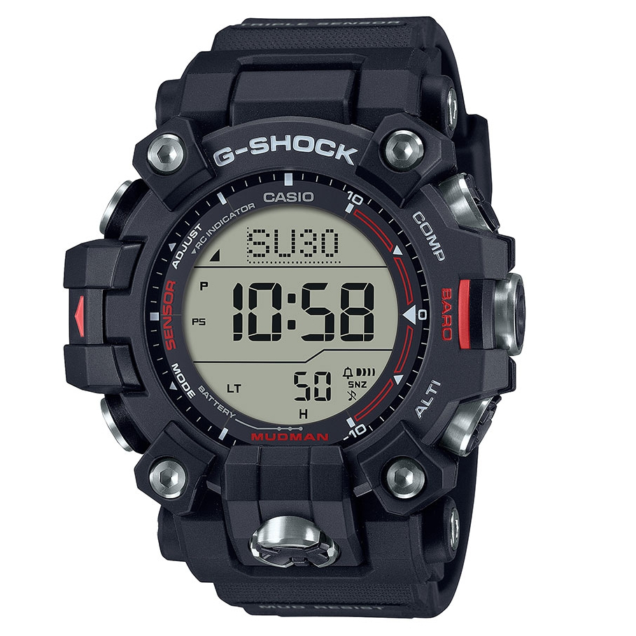 CASIO卡西歐 G-SHOCK 電波 太陽能 防塵泥 雙層LCD顯示 三重感應器 酷炫黑GW-9500-1