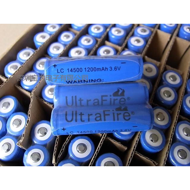 UltraFire神火14500 鋰電池 1200mah 標示(帶保護板) 小手電筒 3號 充電鋰電池