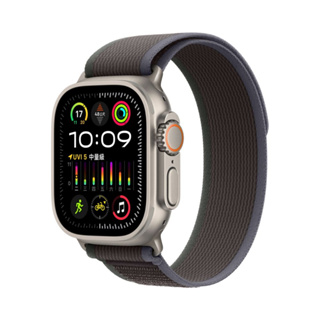 Apple Watch Ultra 2 (GPS + 行動網路) 49mm 鈦金屬錶殼/藍配黑越野錶環 智慧手錶 欣亞