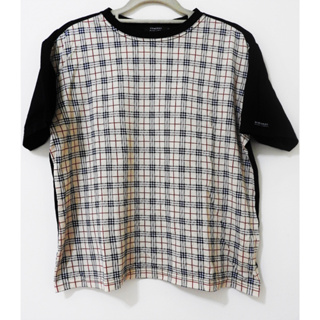 【古著尋寶A】日本製🔵BURBERRY黑標 短袖T恤🔵巴寶莉 M號 L號 格紋 日系 名牌 精品 黑色 上衣 男生 女生