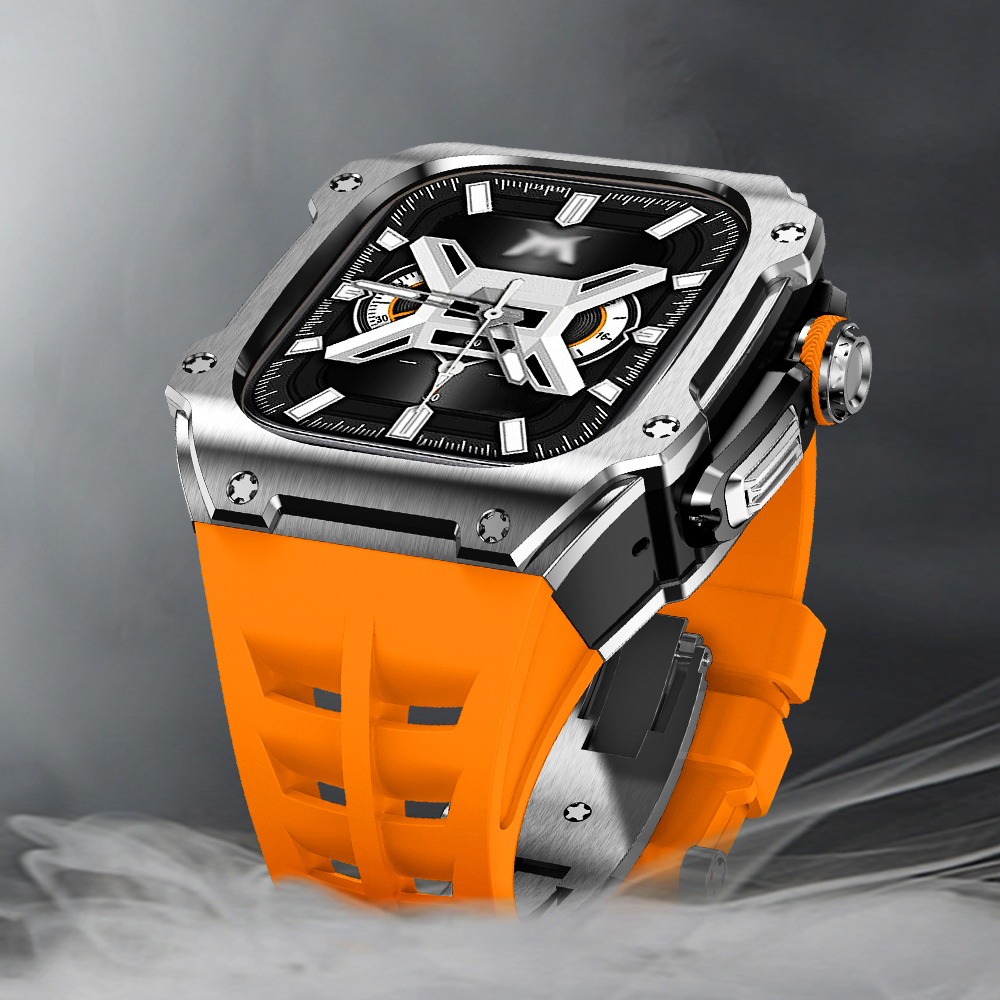 改裝錶殼 升級款 Apple Watch ULTRA 49mm手錶 改裝 RM 高端款  氟橡膠錶帶 ULTRA