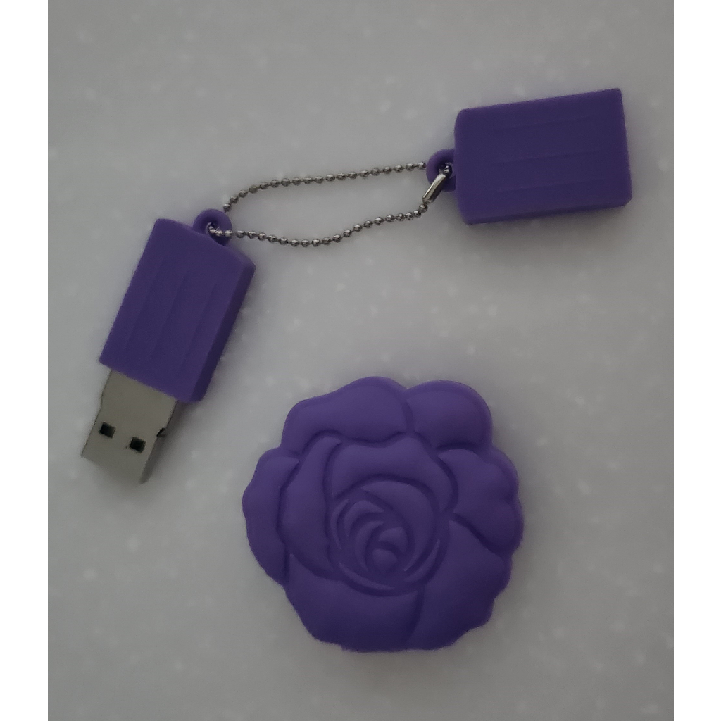 全新安娜蘇ANNASUI經典紫色薔薇造型聯名款USB隨身碟 2GB