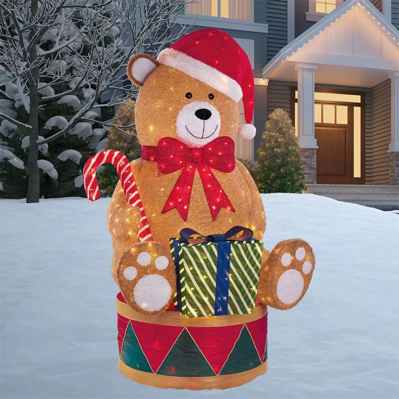 免運 Costco 好市多 8呎 LED 聖誕熊裝飾 耶誕節擺設