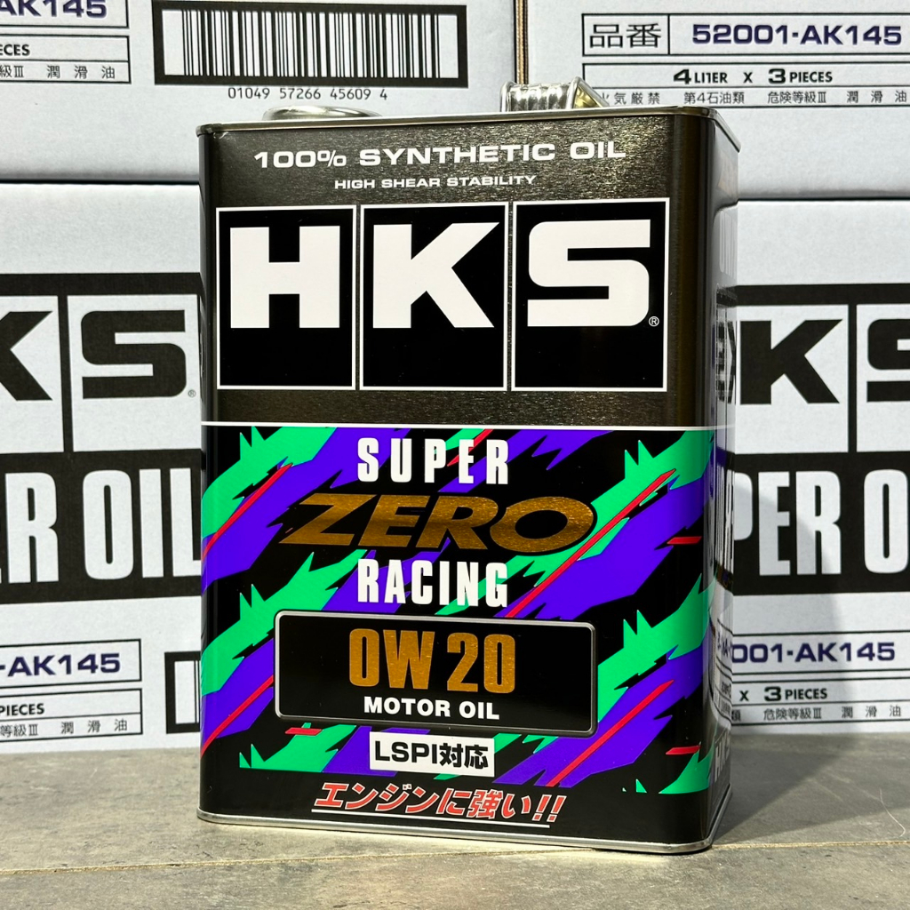 最高等級 HKS ZERO 0W20 零 超高耐熱 RACING 高VI 賽道版 0W-20 LSPI 全合成機油 4L