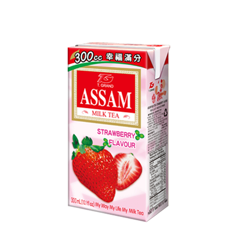 ＊快速出貨/有發票＊ 阿薩姆奶茶 草莓風味  300ml 一組6罐 （一單最多3組18罐）鋁箔包