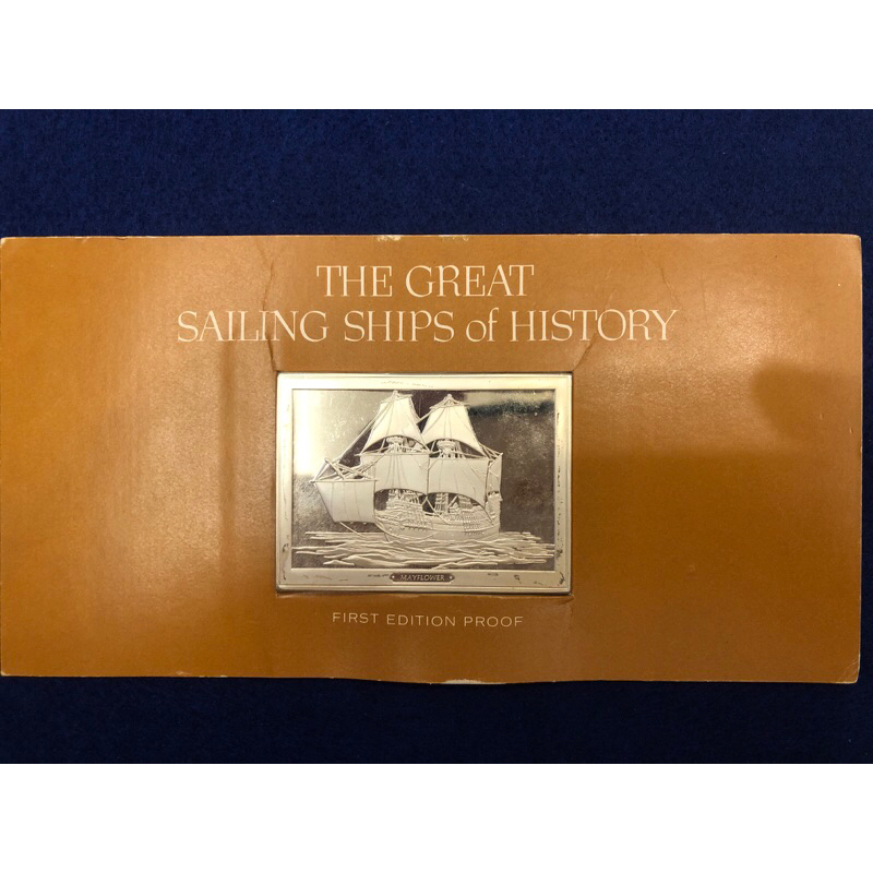 1973年美國富蘭克林鑄幣廠-歷史上偉大的帆船紀念銀章/銀幣3.12盎司(D)（ABE-31)