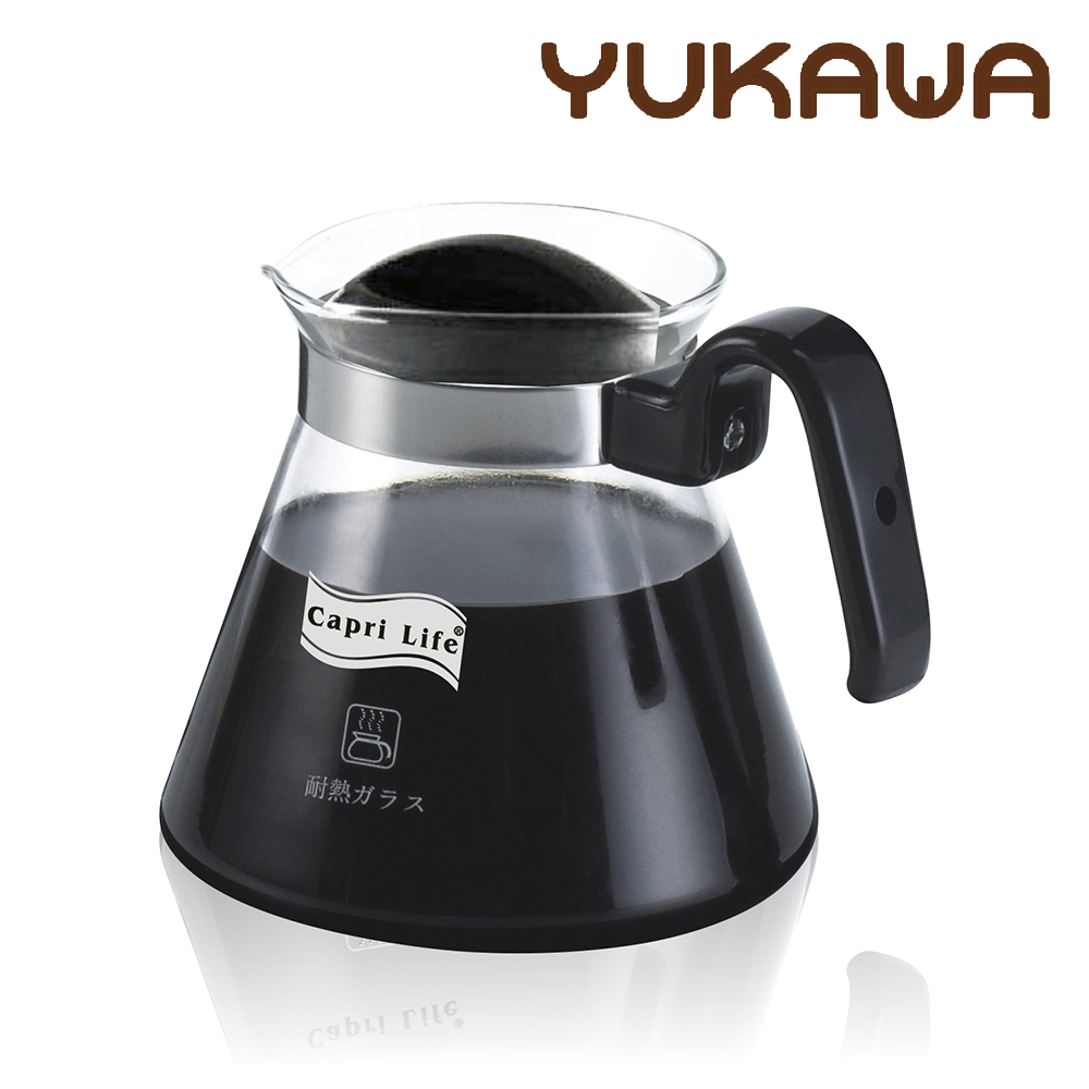 **出清**【YUKAWA】Coffee &amp;Tea 耐熱玻璃咖啡壺 600ml(咖啡壺 耐熱玻璃 美式咖啡壺 電木把手