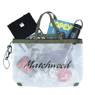 Matchwood Mesh Tote Bag 兩用手提肩背大容量防水托特包 軍綠款 可摺疊收納 官方賣場