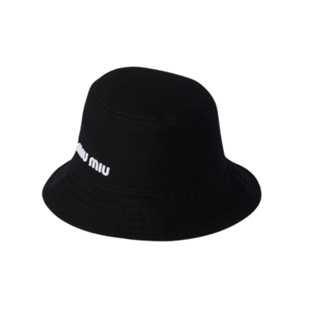 * 限時特價 * Miu Miu Logo 黑色漁夫帽