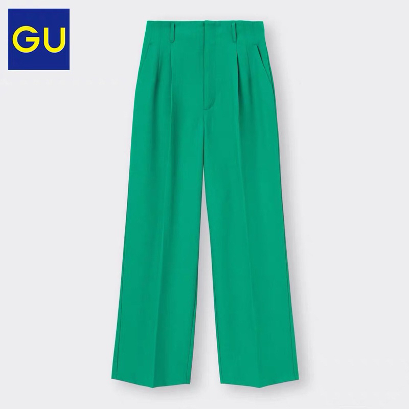 GU 多彩綠色西裝褲