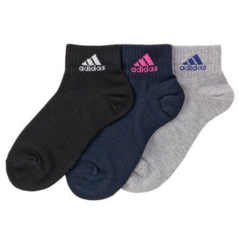 現貨 日本代購 日本Adidas愛迪達  3雙入 棉襪 運動襪 23-25cm 加厚 透氣 好穿