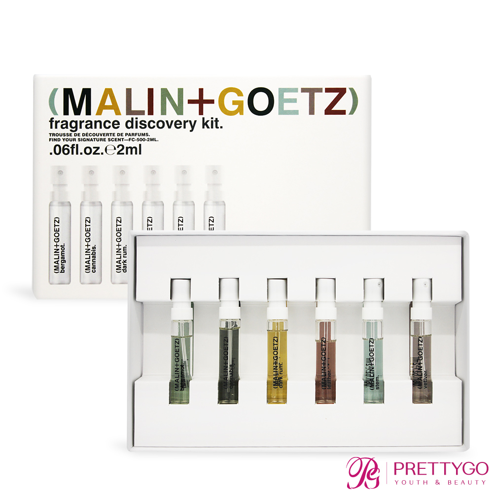 MALIN+GOETZ 香氛體驗禮盒[大麻草+佛手柑+萊姆酒等](2mlX6)-香水航空版【美麗購】