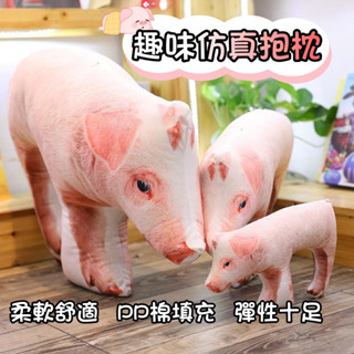 創意 模擬豬抱枕 毛絨玩具 小豬抱枕 毛絨公仔 娃娃靠枕 小豬靠枕 搞怪玩具 毛絨娃娃 交換禮物 禮品