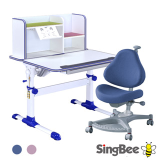 【SingBee 欣美】寬90cm 成長桌椅組SBD-505A+139s(書桌椅 成長桌椅 升降桌椅)