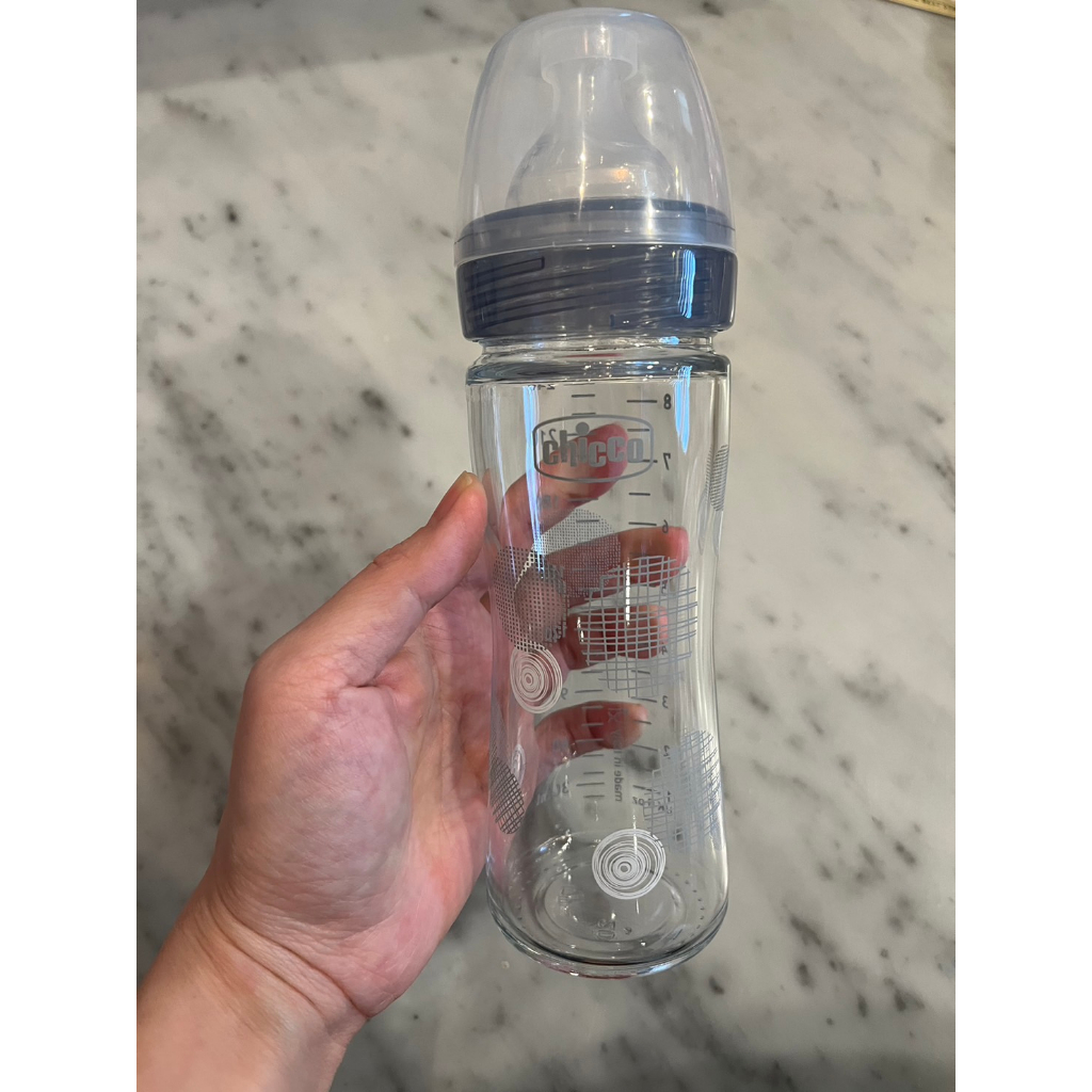 Chicco 舒適哺乳-防脹氣玻璃奶瓶240ml