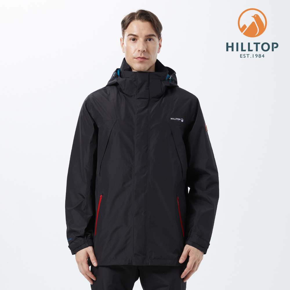 【HILLTOP山頂鳥】GORE-TEX® 2L 男款防水透氣外套 黑｜PH22XMZ9ECA0