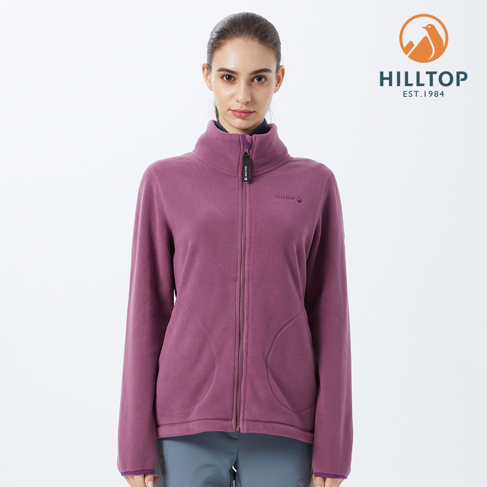 【HILLTOP山頂鳥】 Polartec® 女款吸濕快乾刷毛外套 紅｜PH22XFW9ECH0