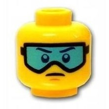 【樂高大補帖】LEGO 樂高 黃色 滑雪護目鏡 雪地 極地 防霧 眼鏡 嚴肅 城市 男生【3626cpb2022】