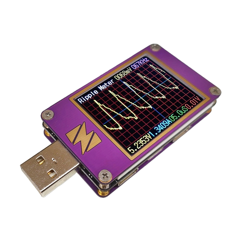 新款 YZX STUDIO ZY1280E 紫金表 超大彩屏 QC3.0/QC4.0/PD 4.0/PPS測試儀 電流表