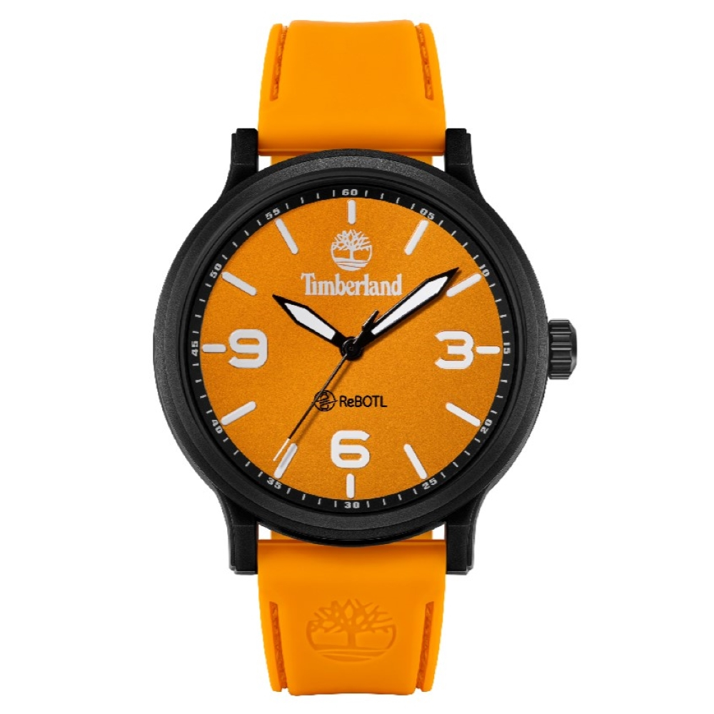 Timberland天柏嵐   DRISCOLL系列 海洋塑料腕錶 矽膠帶-橘色46mm(TDWGM0029502)