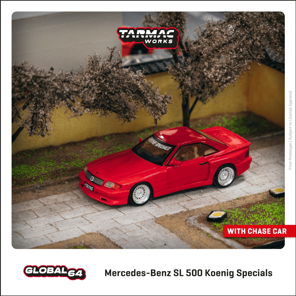 (小賈車庫) 1/64 TARMAC Mercedes-Benz SL 500 Koenig Specials 紅色