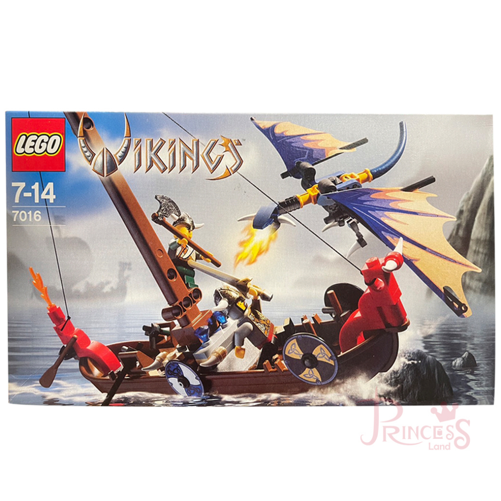 公主樂糕殿 LEGO 樂高 絕版 盒裝 2005年 7016 維京系列  維京海盜船對飛龍