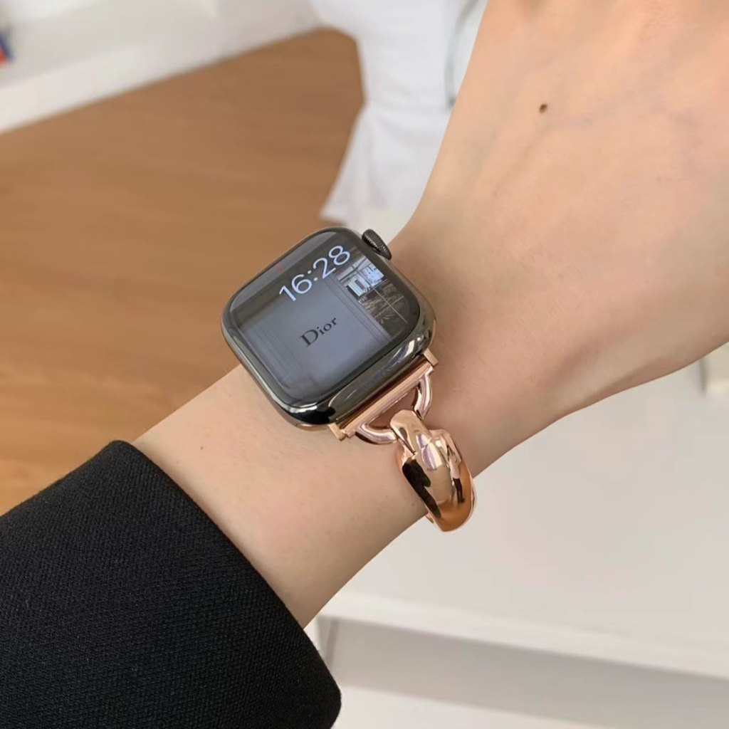 最新款手鐲錶帶 apple watch s9錶帶 適用 8 7 6 5 SE 蘋果手錶錶帶 蘋果錶帶 金屬錶帶 45mm
