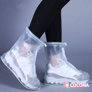 【必買現貨🏆】防滑透明加厚雨鞋套 尺寸多樣XS~XXL 防滑 防水 耐磨 加厚 中筒雨鞋【COCOMA酷酷瑪🐴】