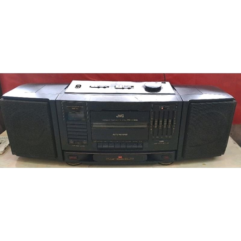 早期JVC便攜式組合系統音箱卡帶收音機PC-V66