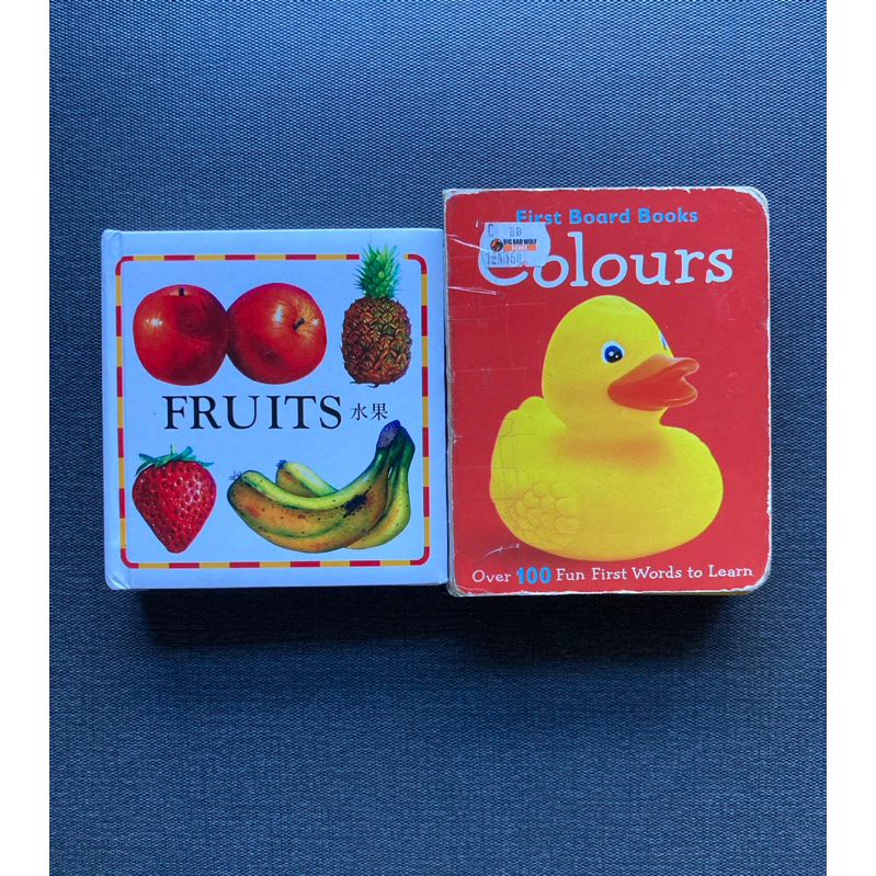 （2本合售）上人文化 FRUIT水果硬頁書 Colours 英文顏色厚頁學習書 童書繪本 幼幼小書