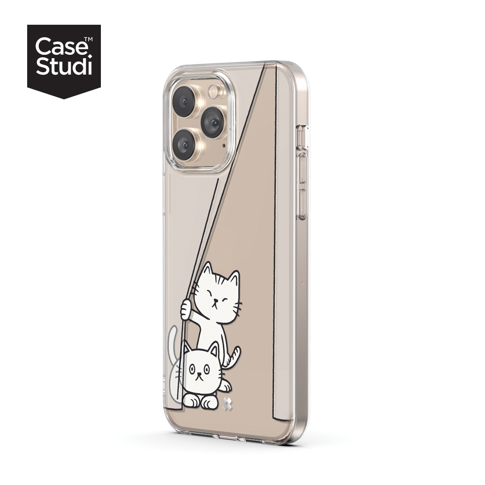 CaseStudi iPhone 15 Pro 6.1/6.7 吋系列 CAST 透明保護殼 - 偷窺貓