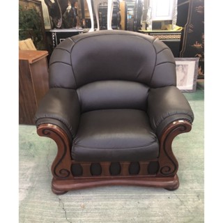 【二手倉庫-崇德店】二手傢俱☆單人皮沙發☆沙發椅 客廳椅 主人椅 扶手椅 皮沙發 單人沙發 一人座沙發