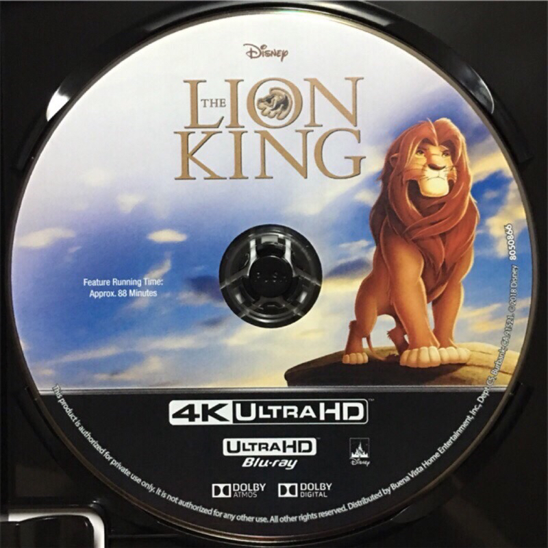 獅子王 藍光 4K UHD 單碟 經典 迪士尼 卡通 動畫 電影 得利