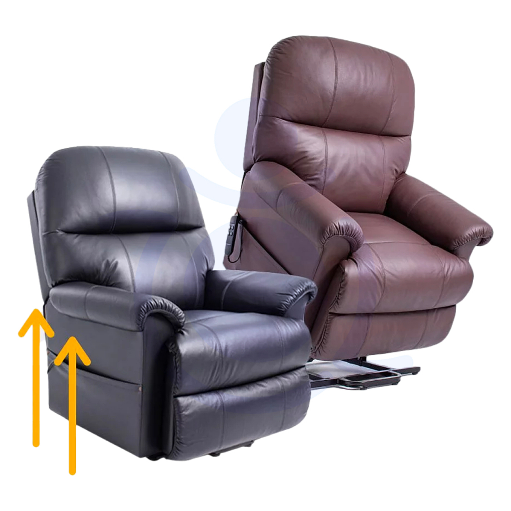 Eurocare 雙馬達-牛皮電動起身椅 可仰躺 附輪好移動 電動沙發 起身沙發 沙發椅 單人沙發 和樂輔具