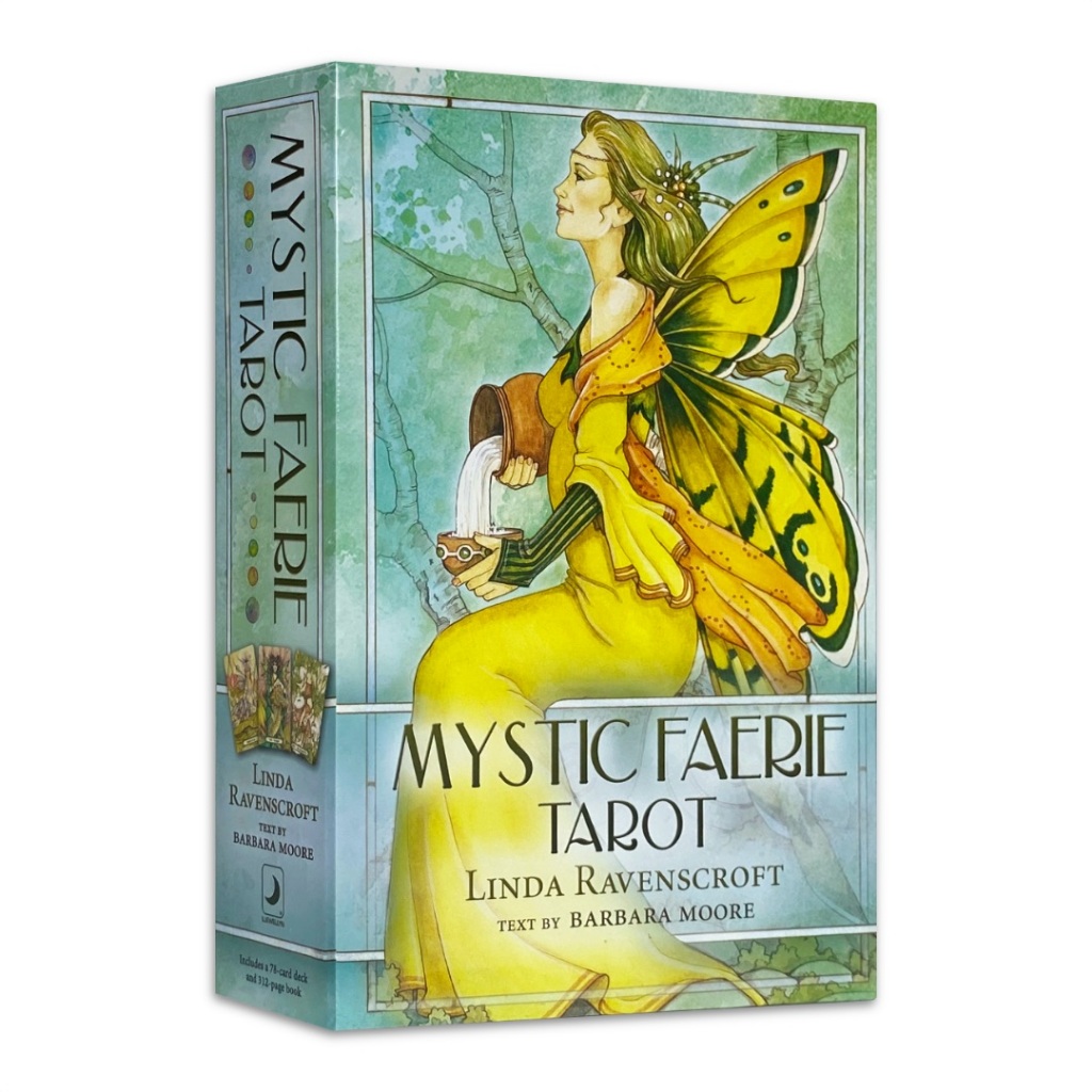 神秘精靈塔羅牌-硬殼精裝,贈中文翻譯｜Mystic Faerie Tarot Linda Ravenscroft【左西】