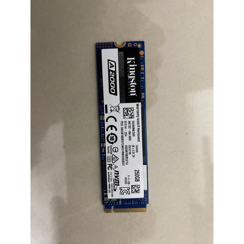 金士頓 SSD M.2 A2000 250g kingston 固態硬碟