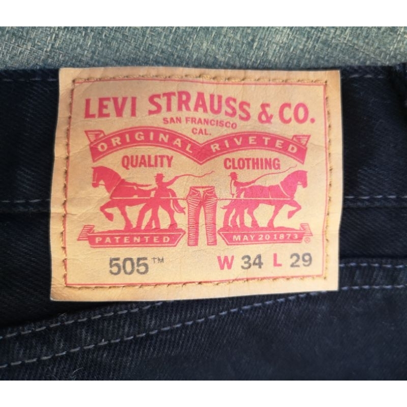 (全新)Levi‘s 505 W34 L29 黑色直筒牛仔褲 重磅休閒牛仔褲