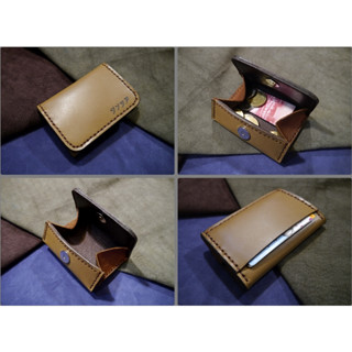 KH手工皮革工作室 卡片證件夾 鈔票零錢包 信用卡皮套 COIN BAG 悠遊卡名片夾 MIT臺灣製造立體方形零錢收納包
